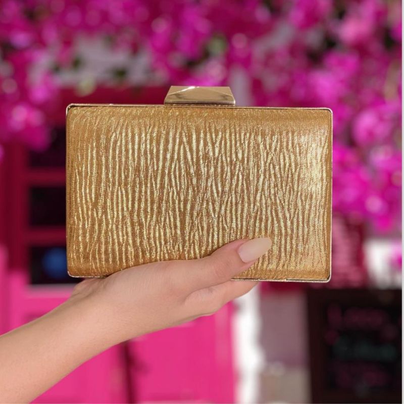 Golden Crinkled clutch